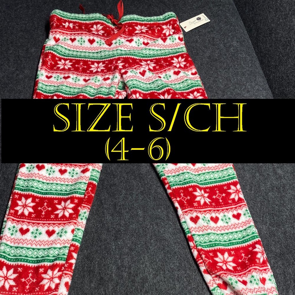 Secret Treasures Red Holiday Soft Plush Pant Sleepwear Size S/CH (4-6) - Picture 1 of 4